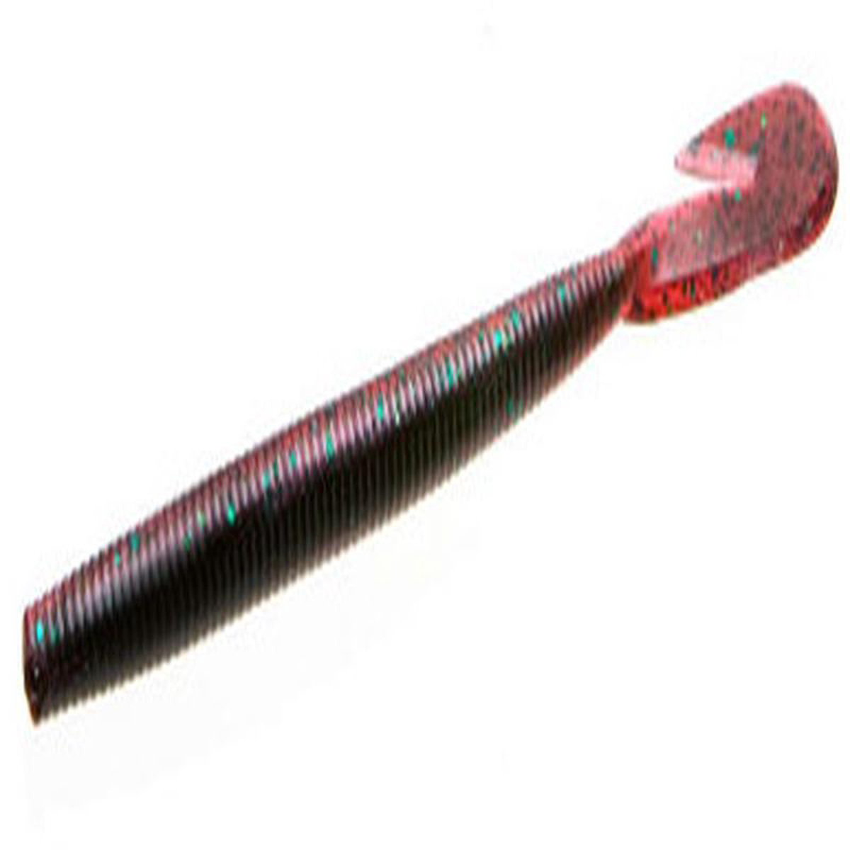 Zoom UV Speed Worm 8211 6in 8211 Red Shad Green Glitter