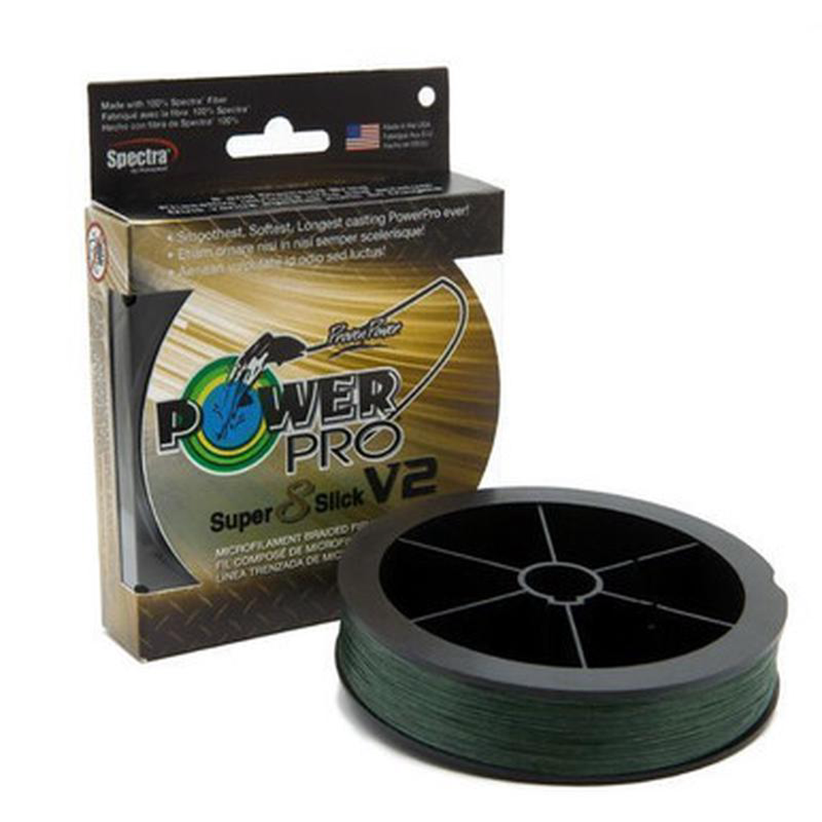 Power Pro Super Slick V2 Braided Line 50lb 3000yds 8211 Moss Green