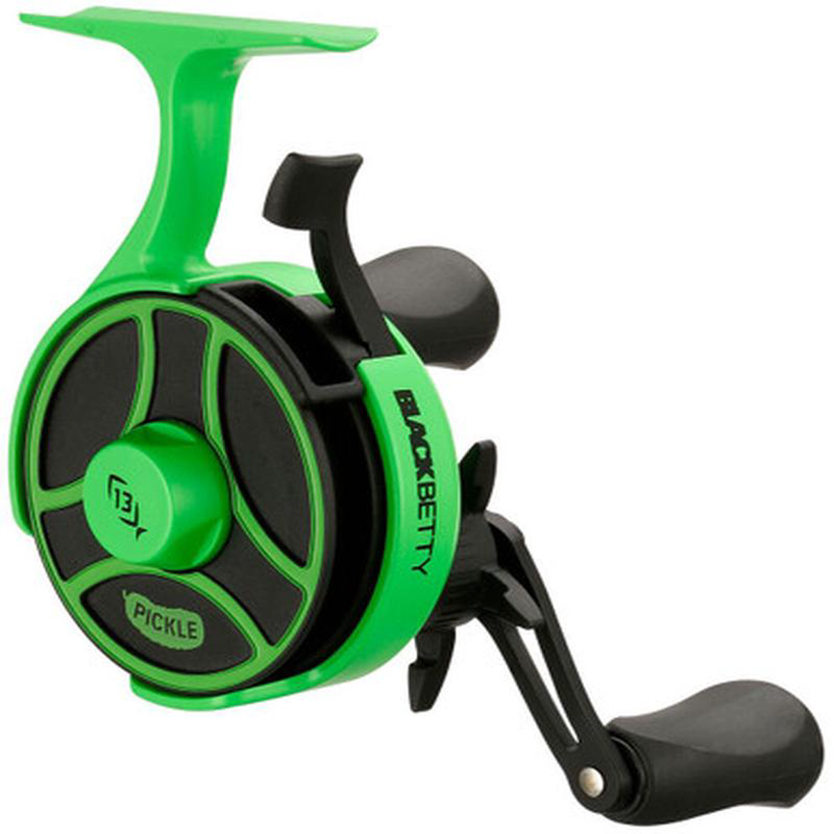 13 Fishing BBFFGWRP25-LH Black Betty Free Fall Ghost Ice Reel 8211 Radioactive Pickle 8211 251 8211 Left Hand